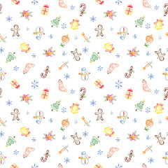 クリスマスのイラスト　手描き　パターン