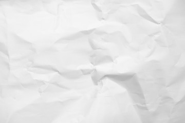 Fototapeta premium White crumpled paper texture background.