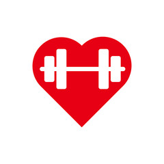 Obraz premium Fitness Heart Logo