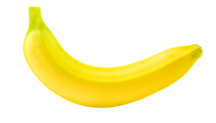 Banana isolated on white background with clipping path