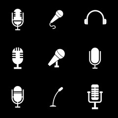 microphone icon set vector design symbol