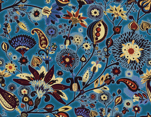 Seamless floral background paisley for textiles, wallpaper