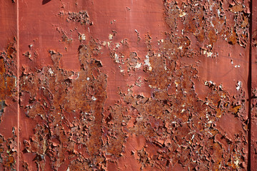 Rotes verrostetes Metall, Detail