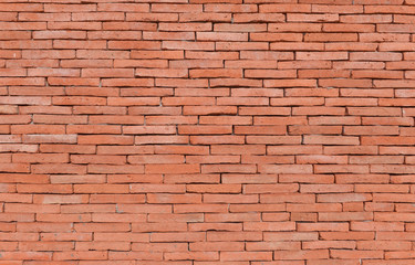 Red new brick wall as for backdrop or background decoration.