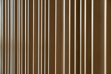 Detail of Random wooden strip wall in vertical direction
