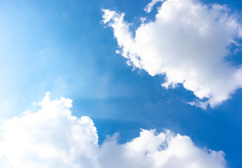Obraz premium Blue sky and clouds on a clear day and good weather in the morning, fluffy and soft white clouds 