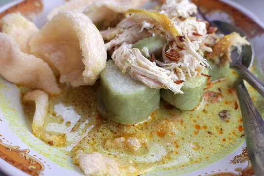 Lontong Opor is traditional food in indonesia