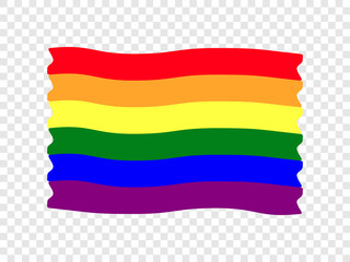 Flag, lgbt, rainbow icon. Vector illustration, flat design.