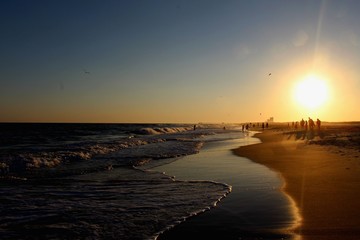 sunset on the beach