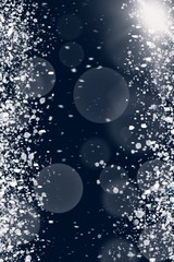 abstract background with snow and light bubbles - 303757332