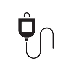 flat black glyph infusion icon. Logo element illustration. infusion design. vector eps 10 . infusion concept. Can be used in web and mobile . trendy simple style.