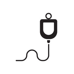 flat black glyph infusion icon. Logo element illustration. infusion design. vector eps 10 . infusion concept. Can be used in web and mobile . trendy simple style.