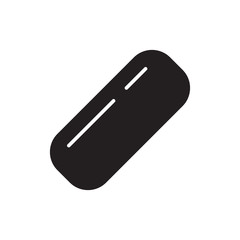 flat glyph black capsule medical icon. Logo element illustration. capsule medical design. vector eps 10 . capsule medical concept. Can be used in web and mobile . trendy simple style.