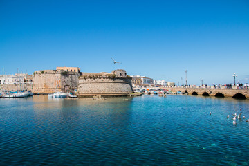 Naklejka premium Angioino Aragonese castle of Gallipoli, Salento, Italy