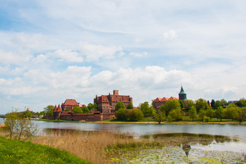 Obraz premium Malbork, Marienburg, the biggest medieval gothic castle of the Order of Teutonic Knights (Ordensritter) in Poland