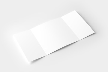 A4 A5 Gatefold Brochure White Blank Mockup