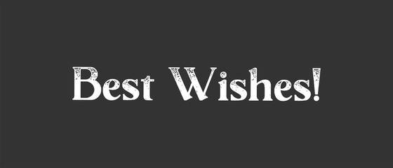 Fototapeta na wymiar Best wishes vector text, lettering type sign.