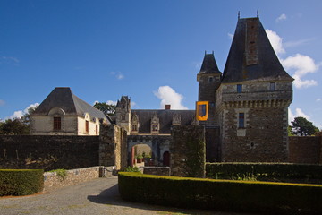 Fototapeta na wymiar Castle Goulaine of the Loire valley in France,Europe