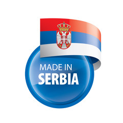 Serbia flag, vector illustration on a white background