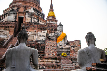 Wat Yai Chai Mongkhon, a Buddhist temple of archaeological park, Ayutthaya, Thailand