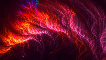 Fractal 3D rendering abstract light background