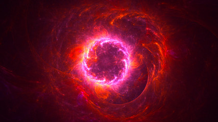 Fractal 3D rendering abstract light background