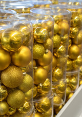 Golden balls the the background 