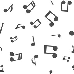 Musical notes seamless pattern. Melody music icon texture background.