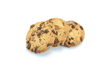several chocolate chip cookies