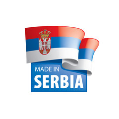 Serbia flag, vector illustration on a white background