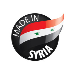 Syria flag, vector illustration on a white background