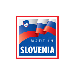 Slovenia flag, vector illustration on a white background