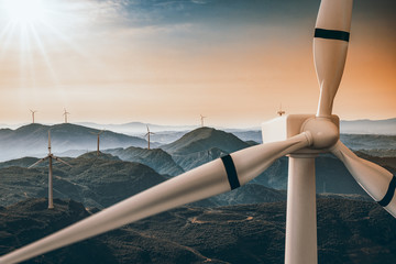 Renewable energy, wind energy with windmills