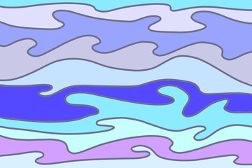 Continuous line drawing abstract background