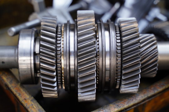 Racing car's gear box detail