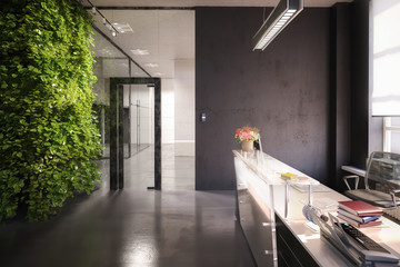 Obraz premium Office Design: Counter Area (vision) - 3d illustration