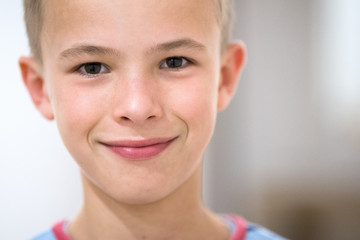 Close up portrait of cute child boy.