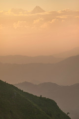 Panoramic views on Himalaya from Bandipur, Nepal