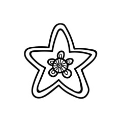 Gingerbread. Funny vector illustration in cartoon style.