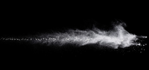 Texture of a snowstorm isolated on a black background, Clusters of stars in space, dynamic...