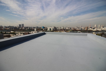 Fototapeta na wymiar マンションの屋上防水と眺望