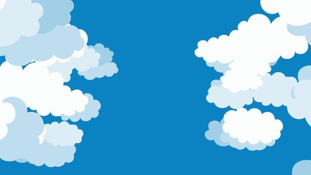 Cartoon style Clouds animation - Deapth