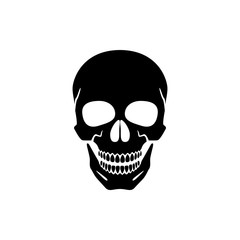 Human skull. Symbol of danger. Abstract concept, icon. Vector illustration on white background.