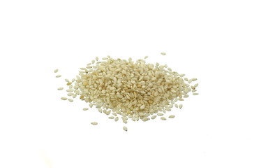 A sesame seeds isolated on a white background.