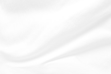 White cloth background abstract. Fabric is wrinkled and sofe wave. Material are used in textile assembly.
