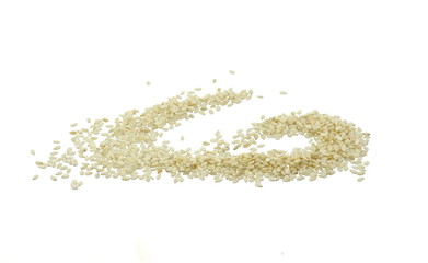 A sesame seeds isolated on a white background.