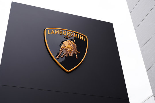 Lamborghini Store Logo Bull Taurus Sign Car Dealership Official Shop