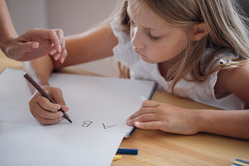 Obraz na płótnie Canvas Child Learning Letters