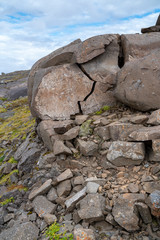 Glacier marks, Skalafellsjokull, Iceland