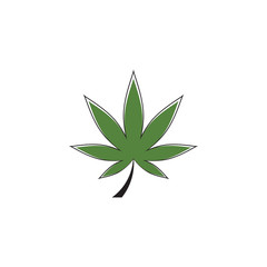 Cannabis marijuana hemp leaf logo